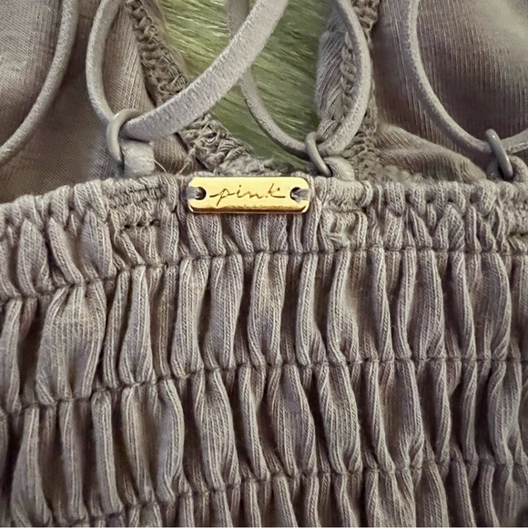 PINK by VICTORIA’S SECRET Deep Lilac Lavender Smocked Triangle Bralette S - Picture 6 of 8